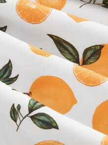 SHEIN MOD 女士水果印花綁帶肩帶無袖連衣裙 - 彩色 - 查看 4