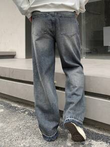 DAZY Men's Distressed Jeans With Pockets - Medium Wash - View 2