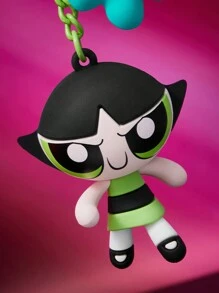 THE POWERPUFF GIRLS X SHEIN Cute Buttercup Pendant Keychain For Bag Or Keyring,Y 2 K - Green - View 3