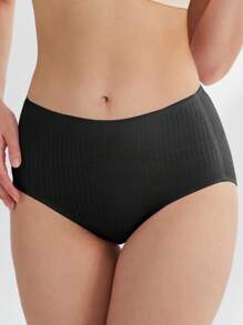 LUVLETTE 3-Pack Cotton Basic High Waist No-Show Women Underwear Panties-White-Comfortable Must-Haves Also Suitable For Teen Girl & Young & Kid