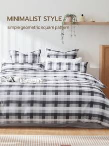 LongNap™ 2 Stück 95GSM dicker Premium-Gingham-vorreitistile Kissenbezüge mit Umschlagverschluss, knuspriges Gefühl und atmungsaktiv für heiße Schlafende, Dekoration für Schlafzimmer Dorm, Schwarz
