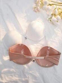 Women's Solid Color Strapless Bra With Underwire, Set Of 3 (Wedding Season) - Multicolor - View 2