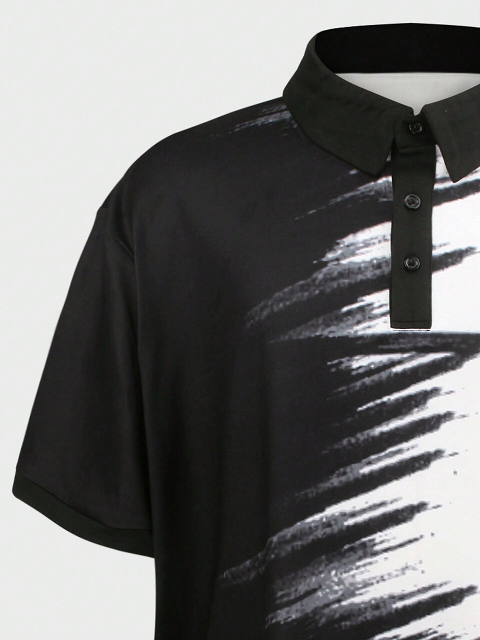 Men's Plus Size Color Block Short Sleeve Polo Shirt