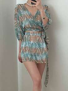 DAZY Women's Floral Printed Shirt And Shorts Set - Multicolor - View 5