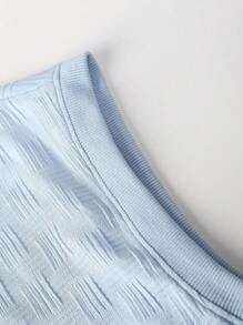 Manfinity Homme Men's Shorts And Tank Top Set - Baby Blue - View 3