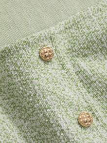 DAZY 女士泡泡袖短款t-shirt - 綠色 - 查看 8