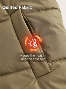 In My Nature Ladies' Outdoor Vest Jacket With Zipper - Khaki - View 3