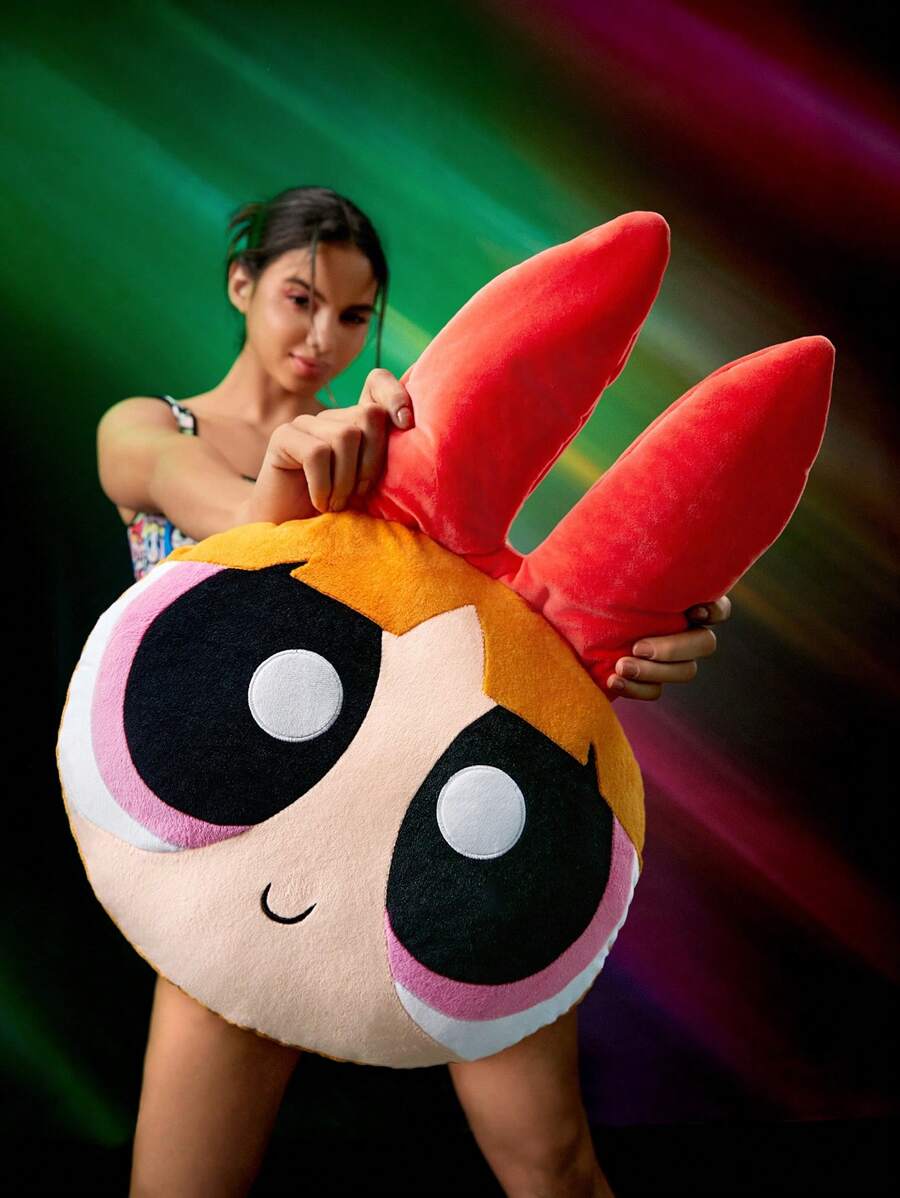 THE POWERPUFF GIRLS X SHEIN Red Plush Girl Shaped Pillow SHEIN UK