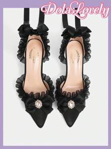 Dola Lovely 女士時尚黑色高跟單鞋 - 黑色 - 查看 1