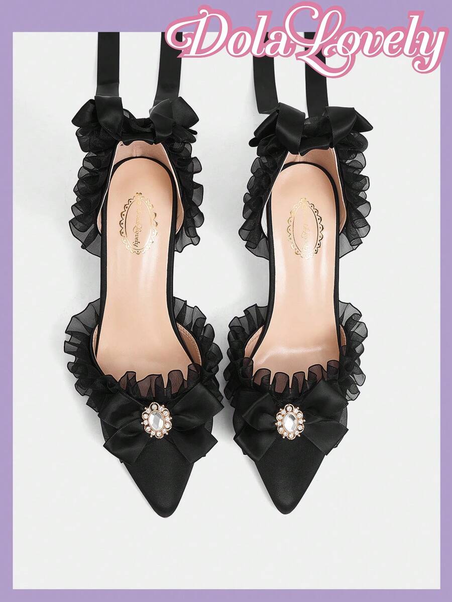 Dola Lovely 女士時尚黑色高跟單鞋 - 黑色 - 查看 1