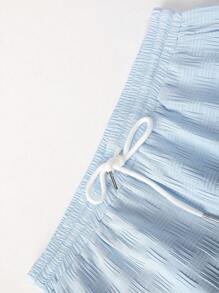 Manfinity Homme Men's Shorts And Tank Top Set - Baby Blue - View 4