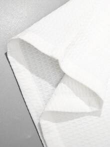 Manfinity Homme 男士純色短袖上衣+短褲套裝 - 白色 - 查看 8