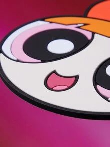 THE POWERPUFF GIRLS X SHEIN 3pcs/Set Cartoon Blossom, Bubbles, Buttercup Pattern Cup Coaster