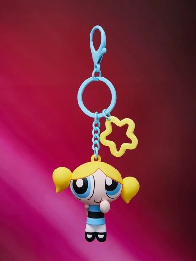 THE POWERPUFF GIRLS X SHEIN 可爱泡泡图案包包挂件钥匙扣，Y 2 K