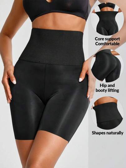Shapelle Forme Women's Solid Color High Waist Tummy Control Shapewear Bottoms