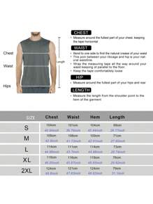 男款純色運動背心健身服 - 灰色 - 查看 4