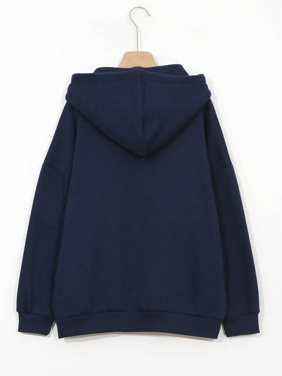 Letter Graphic Big Pocket Drop Shoulder Drawstring Hoodie,Long Sleeve Tops,Fall Women Clothes Sweatshirt