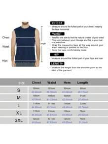 Hombres Camiseta De Tirantes Sólida, Ropa De Gimnasio De Hombre - Azul Marino - Ver 7