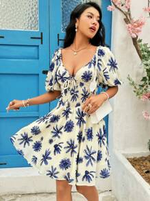 Soleia Của phụ nữ Hoàn hảo In hoa BUỘC LẠI Đầm - Nhiều màu - Xem 2