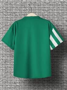 Manfinity Homme St. Patrick's Day Plus Size Men's Shirt - Green - View 2