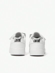 JNSQ Children's Outdoor Sports Solid Color Stylish Breathable Anti-Skid Round Toe Sneakers Gym Shoes For Boys And Girls - White - View 10