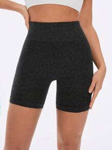 Easithlete 女士無縫運動短褲,附帶口袋 - 黑色 - 查看 6