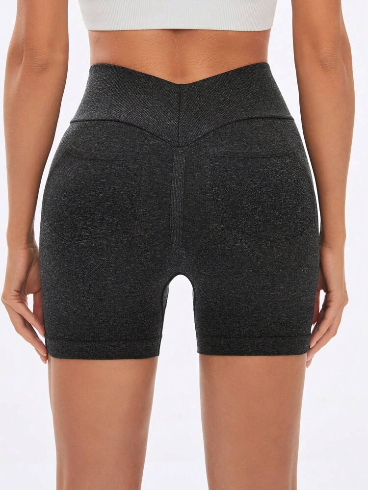 Women's Seamless Sports Shorts With Pocket