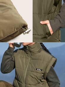 In My Nature Ladies' Outdoor Vest Jacket With Zipper - Khaki - View 7