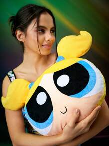 THE POWERPUFF GIRLS X SHEIN Cute Cartoon Yellow Plush Pillow