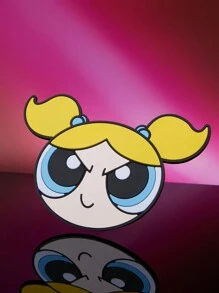 THE POWERPUFF GIRLS X SHEIN 3pcs/Set Cartoon Blossom, Bubbles, Buttercup Pattern Cup Coaster
