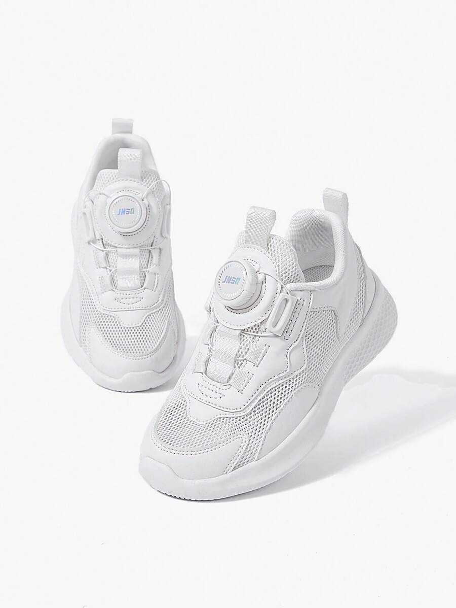 الموضة أساسي كل المطابقة عصري ولد أبيض حذاء رياضي للجري و مريح حذاء رياضي - أبيض - مشاهدة 1