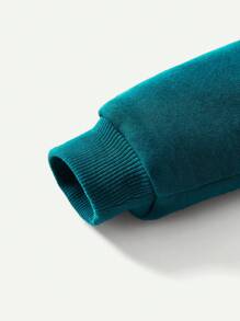 Cozy Pixies 嬰兒男童休閒字母印花圓領運動衫和長褲套裝 - 墨綠色 - 查看 7