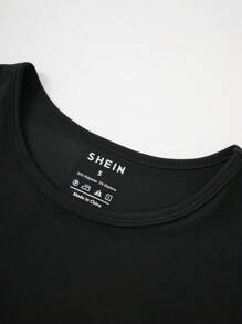 INAWLY Solid Crop Tee. Ladies' Long Sleeve T-Shirt Fall Cloth For Women - Black - View 5