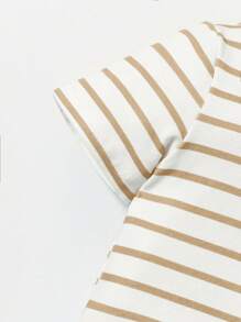 Cozy Pixies Informal 2 Piezas / Set Equipo De Camiseta A Rayas Y Pantaloncillos Para Bebé Niño - Multicolor - Ver 9