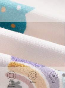 Cozy Pixies 女婴童2入組卡通圖案拉鏈開襟連身褲 - 彩色 - 查看 10