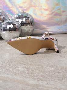 女士时尚高跟尖头细高跟鞋、欧美风格休闲高跟鞋 - 彩色 - 查看 4