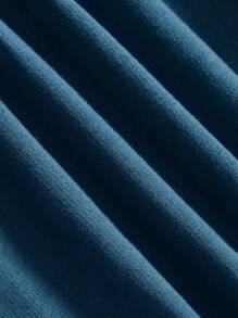 Cozy Pixies 4pcs Baby Boys' Solid Color Decorative Woven Label Short Sleeve Pullover Top And Shorts Set Matching Set - Khaki - View 9