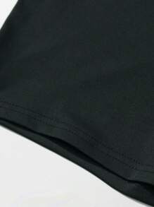 SHEIN Unity Cao eo Quần short Xà cạp - Màu xám đen - Xem 6