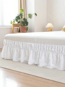 1 Miếng Mềm mại Và Thoải mái Trắng Polyester Xoăn Sóng Cắt Váy ngủ Đối với Phòng ngủ - trắng - Xem 9