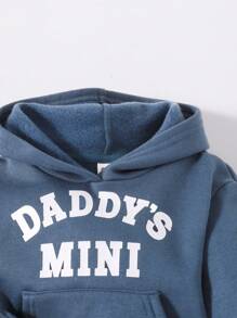 Cozy Pixies Bimbo Pantaloni sportivi e Felpa con cappuccio con grafica lettera con tasca a marsupio