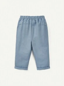 Cozy Pixies Baby Boy Striped Pocket Patched Tee & Pants