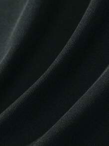 SHEIN Unity Cao eo Quần short Xà cạp - Màu xám đen - Xem 5