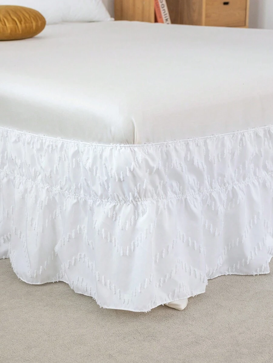 1 Miếng Mềm mại Và Thoải mái Trắng Polyester Xoăn Sóng Cắt Váy ngủ Đối với Phòng ngủ - trắng - Xem 1