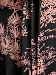 Men's Plant Printed Homewear Set - Black - View 7