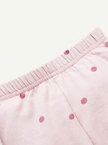 Cozy Pixies Baby Girl Snug Fit Round Neck Short Sleeve Top And Pants Homewear Set Matching Set