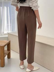 Dazy Designer 女式咖啡棕色彈性腰褲 - 咖啡棕 - 查看 2