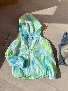 SHEIN 1pc Young Boys' Macaron Color Series Dyeing Hooded Anti-Uv Jacket,Casual & Fashionable & Breathable & Soft Comfortable Versatile Jacket For Spring - Multicolor - View 5