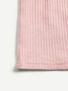 Cozy Pixies Baby Girl Solid Color Lace Edge Tank Top 3-Piece Set - Dusty Pink - View 7