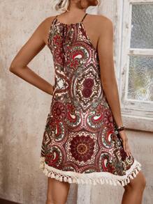 Breezaya Vestido De Cuello Halter Con Estampado De Mandala Para Mujer - Multicolor - Ver 2