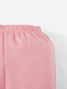 Cozy Pixies Baby Girl Unicorn Print Raglan Sleeve Sweatshirt & Sweatpants - Pink - View 4